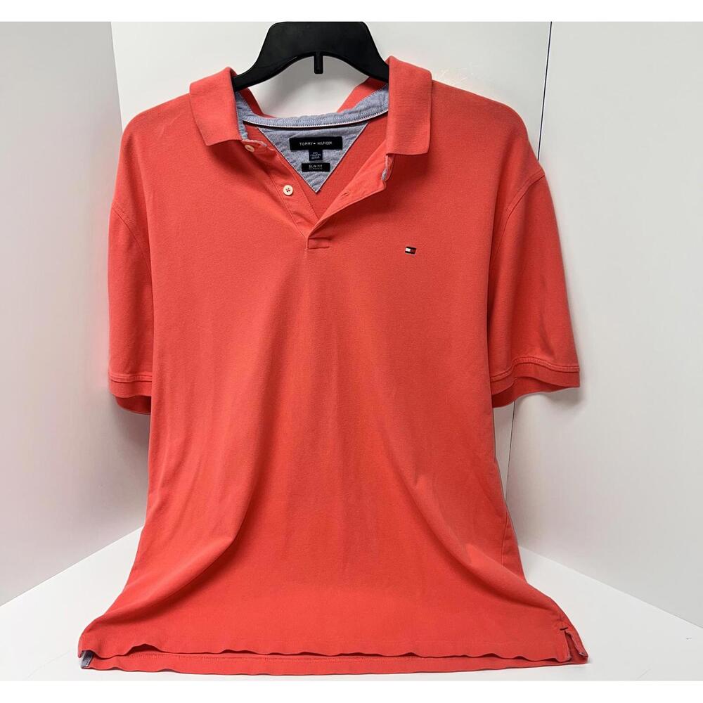Tommy Hilfiger Slim Fit Polo Shirt - Coral